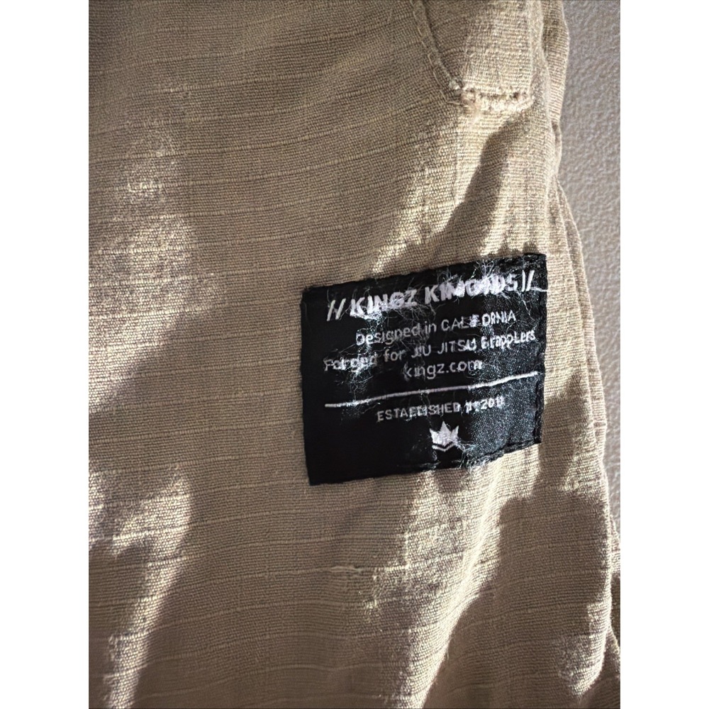 Kingz Kimonos Men's Size A1 Tan Casual Ripstop Pants Drawstring Pocket